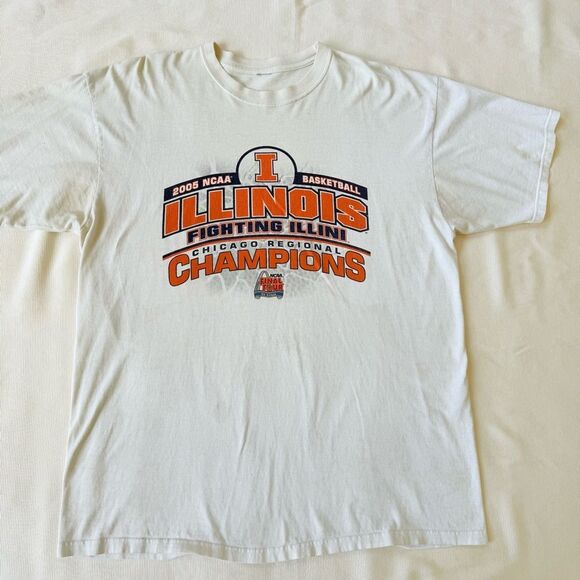 Mens NCAA Illini 2005 Basketball Final Four Regional Champtions Tshirt XL - Picture 1 of 2